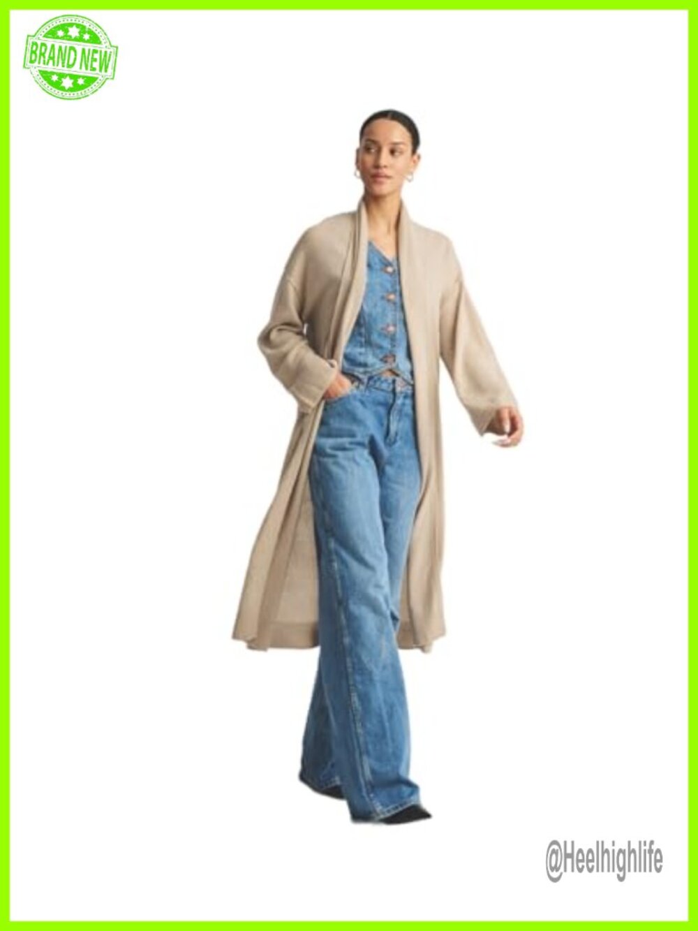 100% Cashmere Reversible Shawl Duster Wrap Lightweight